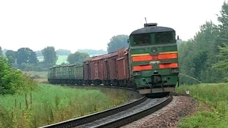 2ТЭ10М-3551 (БЧ, ТЧ-16 Витебск) с грузовым поездом