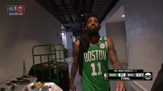 Kyrie Irving Walks Out For Final Time in 2018-19 Season After Losing To Milwaukee Bucks in Game 5