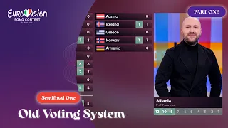 Eurovision 2022 Semi-final 1 - Old Voting System Scoreboard (Part 1/2)