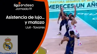 LLULL asiste por detrás de la cabeza para el mate de TAVARES | Liga Endesa 2020-21