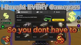 I Bought EVERY Gamepass so you dont have to. (Roblox War Tycoon)