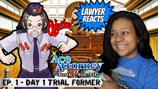 Real Lawyer Reacts to Phoenix Wright: Ace Attorney JFA | Ep 1 Day 1 Trial Former The Lost Turnabout