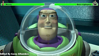 Woody vs. Buzz Lightyear with healthbars