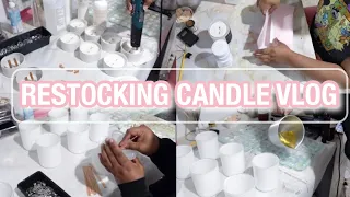 CANDLE BUSINESS VLOG: DAY IN A LIFE OF A CANDLE MAKER | RESTOCKING MY WEBSITE