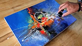 Colorful Abstract Painting / Simple Technique For Abstract Painting 🤩🤩