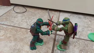 TMNT Leonardo vs Raphael STOP MOTION TEST 2021