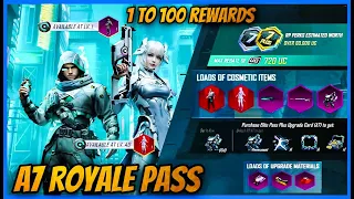 A7 Royal Pass Leaks | 1 to 100 Rp Rewards | Royal Pass Giveaway | New Royal Pass Release Date | PUBG