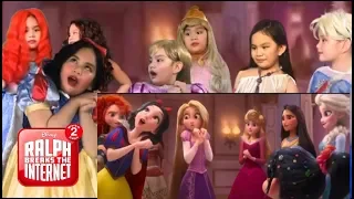 Ralph Breaks the Internet All Disney Princesses scene || 1 kid = all Disney Princesses! Ava Dazzle