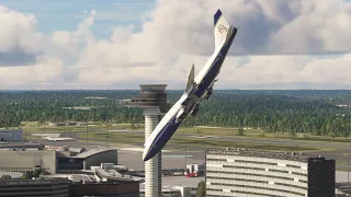 Impossible Landing boeing 747 // Arlanda Airport // New Zealand