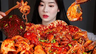 매운 대왕해물찜 볶음밥 리얼사운드먹방/MASSIVE SEAFOOD BOIL SPICY BRAISED SEAFOOD Mukbang Eating Show đồ ăn biển ヘムルチム