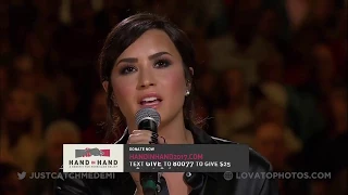Demi Lovato performing 'With A Little Help From My Friends' at Hand In Hand - September 12, 2017
