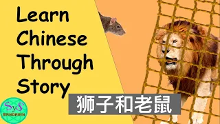 373 Learn Chinese Through story | 狮子和老鼠 | lion and rat | Pinyin and translation | sample sentences