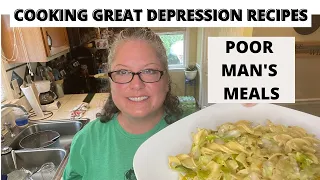 Great Depression Dinner/Poor Man's Meals/Cooking from the Great Depression