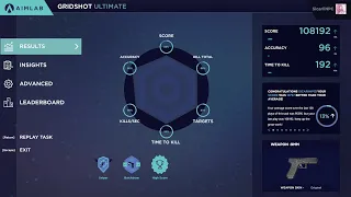 Aim Lab Gridshot Ultimate Day 139 Set 01 Attempt 010 (Score: 108192)