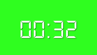 green screen Countdown 1 Minute