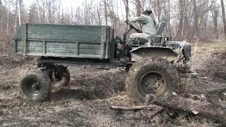 трактор буксует
