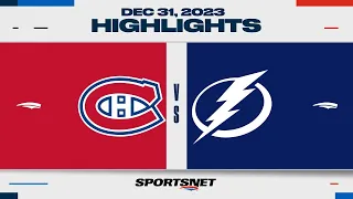 NHL Highlights | Canadiens vs. Lightning - December 31, 2023