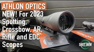 Sportsman's Guide at SHOT Show 2023 NEW Athlon Optics Scopes for spotting, cross bow, rifle and EDC