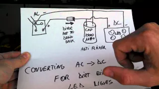 How to Covert AC to DC for motorcycle LED Lights