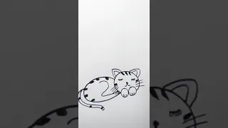 How to draw CAT from number 200 | Cat drawing | Easy drawing
