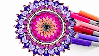 How to draw Mandala art for beginners | Easy Mandala Tutorial
