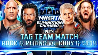 wwe Rock & Roman Reigns Vs. Cody Rhodes & Seth Rollins - Tag Team Match: WWE 2k24