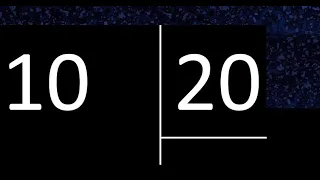 Dividir 10 entre 20 , division inexacta con resultado decimal  . Como se dividen 2 numeros