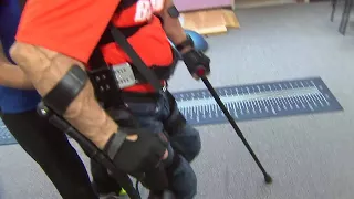 Rewalk system helps paralyzed man walk again