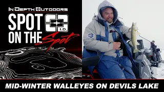 Spot On The Spot - Mid Winter Walleyes On Devils Lake