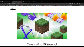 Новый значок твич "Празднование 15-летия Minecraft на Twitch". 25 - 31 мая.