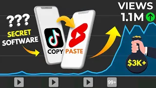 My Software AUTOMATICALLY Copy Paste TikTok Videos to YouTube Shorts (Earn $3K+ Monthly)