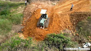 Just Starting New Project Wonderful Miniature Dozer Pushing Soil And Truck 5TON Unloading Soil