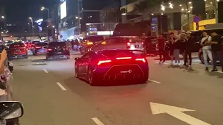 Supercars leaving car meet and cruising the road 🔥🏁