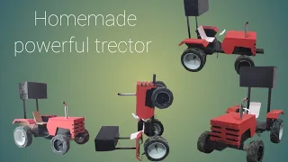 Homemade powerful trector l Mahendra l plywood l farmer l