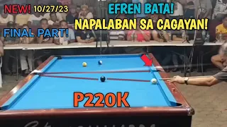 💎NEW! 2023 EFREN BATA REYES 💪💪"NAPALABAN SA CAGAYAN DE ORO!" 😲ANG LAKI NG PUSTA! P220K - 10/27/23