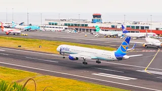 CONDOR BOEING 757-300 180º TURN Approach and Landing at Madeira Airport