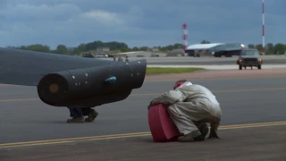 A pair of U-2 Dragon Ladies landing at RAF Fairford, United Kingdom