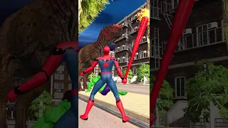 Spider-Man Save Hulk From Dinosaurs | Indominus Rex Dinosaur Attack #shorts #dinosaur #hulk