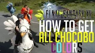 Final Fantasy XV HOW TO GET ALL CHOCOBO COLORS (ALL HIDDEN PEAR LOCATIONS)