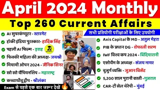 April 2024 Monthly Current Affairs | Monthly Current Affairs 2024 | April 2024 Top Current Affairs