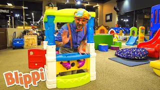 Blippi Visits an Indoor Playground | Go Buster! | Bus Cartoons for Kids! | Funny Videos & Songs