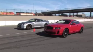 When Worlds Collide: Nissan GT-R Vs Bentley Continental Supe