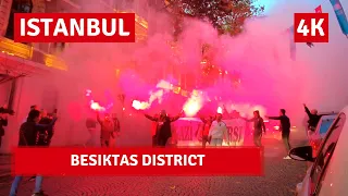 Istanbul Besiktas District Night Walking Tour 6 November 2021|4k UHD 60fps