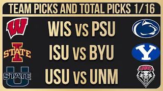 FREE College Basketball Picks Today 1/16/24 CBB Picks NCAAB Betting Picks and Predictions