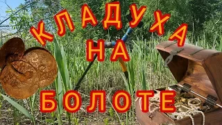 Кладуха на болоте.Раскопали мусорку. Коп 2018