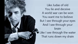 Bob Dylans Masters of war with lyrics