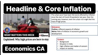 What Is Headline & Core Inflation | Economics | Current Affairs | UPSC | In Tamil