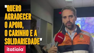 GOVERNADOR DO RS RELATA ESTRAGOS FEITOS PELA CHUVA E AGRADECE APOIO PARA A RECONSTRUÇÃO DO ESTADO