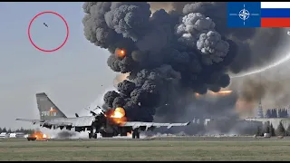 NATO MISSILES IN THE AIR! All Russian A-50 airborne radar planes burned in their parking lots!