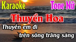 Thuyền Hoa Karaoke Tone Nữ Karaoke Lâm Organ - Beat Mới